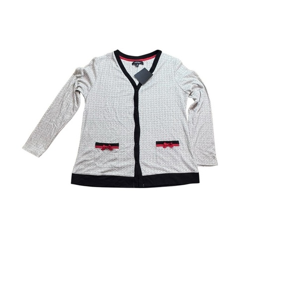 Ellen Tracy 2 Piece Top & Pant Pajama Set Red and Black Size Medium. NWT p26 - Picture 1 of 12